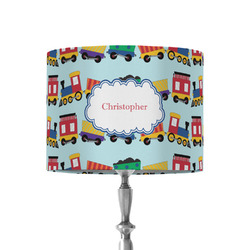 Trains 8" Drum Lamp Shade - Fabric (Personalized)