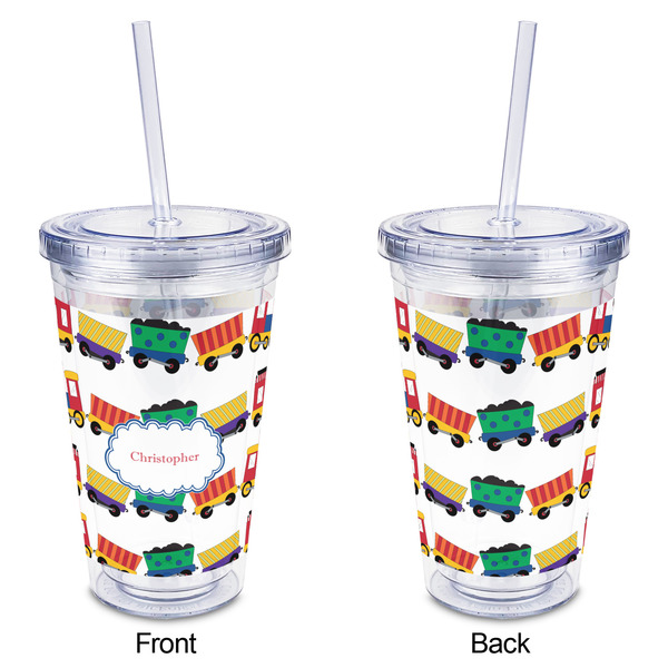 Trains Acrylic Tumbler - Full Print - Approval
