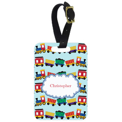 Trains Metal Luggage Tag w/ Name or Text
