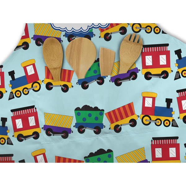 Trains Apron - Pocket Detail with Props