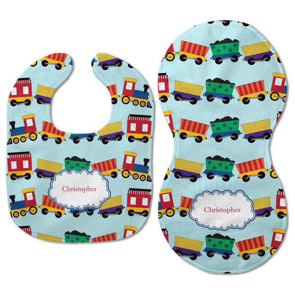 Trains Baby Bib & Burp Set - Approval (new bib & burp)