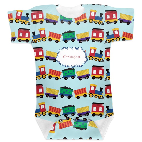 Custom Trains Baby Bodysuit 3-6 (Personalized)