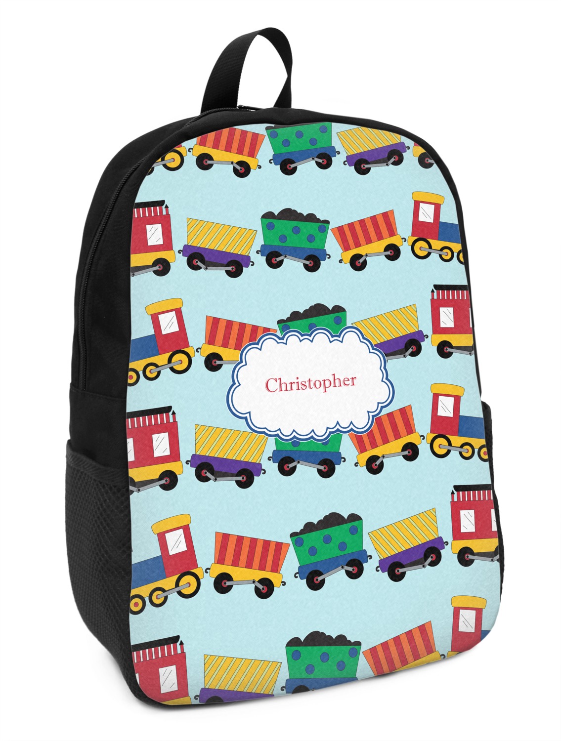 Trains Kids Backpack (Personalized) YouCustomizeIt