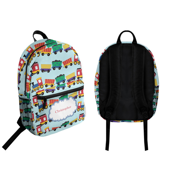 Trains Backpack front and back - Apvl