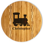Trains Bamboo Cutting Board (Personalized)
