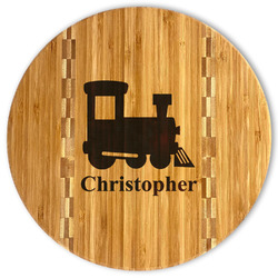 Trains Bamboo Cutting Board (Personalized)