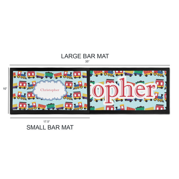 Trains Bar Mats - Sizing Chart