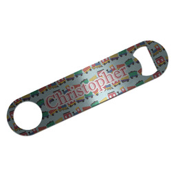 Trains Bar Bottle Opener - Silver w/ Name or Text