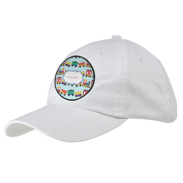 Custom Trains Baseball Cap - White (Personalized)