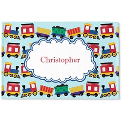 Trains Woven Mat (Personalized)