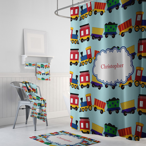 Trains Bath Towel Sets - 3-piece - In Context