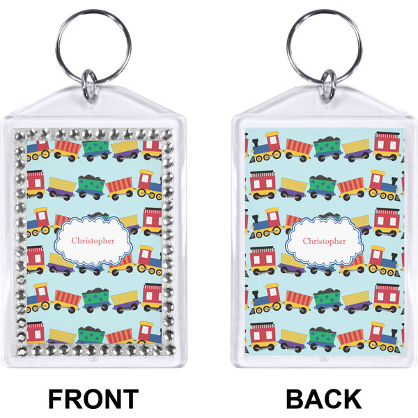 Trains Bling Keychain (Front + Back)