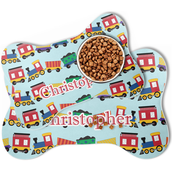 Trains Bone Shaped Dog Mats - MAIN