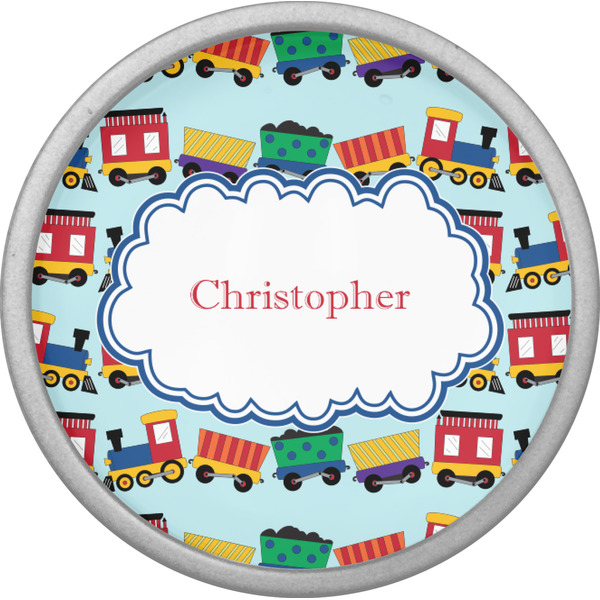 Trains Cabinet Knob - Nickel - Front