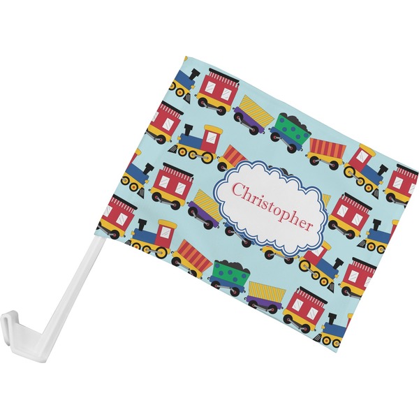 Custom Trains Car Flag - Small w/ Name or Text