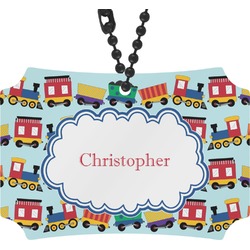 Trains Rear View Mirror Ornament (Personalized)