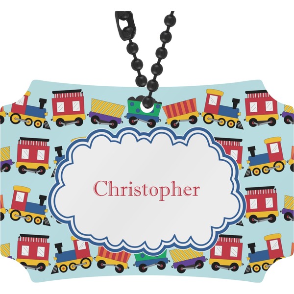 Custom Trains Rear View Mirror Ornament (Personalized)