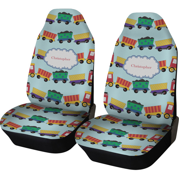 Custom Trains Car Seat Covers (Set of Two) (Personalized)