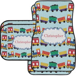 Trains Car Floor Mats Set - 2 Front & 2 Back (Personalized)