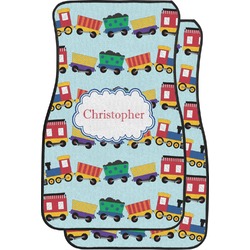 Trains Car Floor Mats (Front Seat) (Personalized)