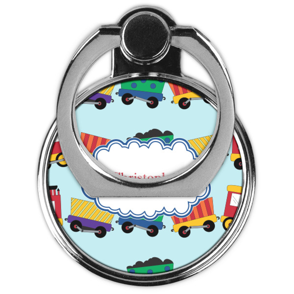 Trains Cell Phone Ring Stand & Holder - Front (Collapsed)
