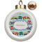 Trains Ceramic Ball Ornaments - Poinsettia Garland (Personalized)