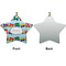 Trains Ceramic Flat Ornament - Star Front & Back (APPROVAL)
