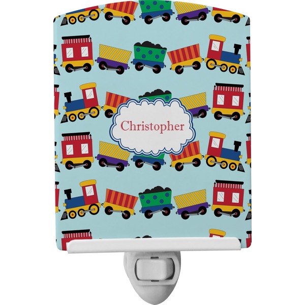 Custom Trains Ceramic Night Light (Personalized)