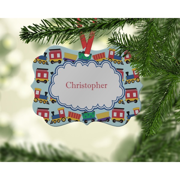 Trains Christmas Ornament (On Tree)
