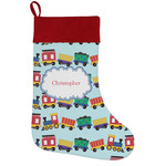 Trains Holiday Stocking w/ Name or Text
