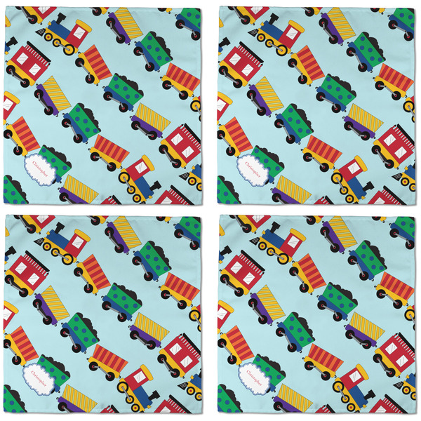Trains Cloth Napkins - Personalized Dinner (APPROVAL) Set of 4