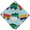Trains Cloth Napkins - Personalized Dinner (Folded Four Corners)