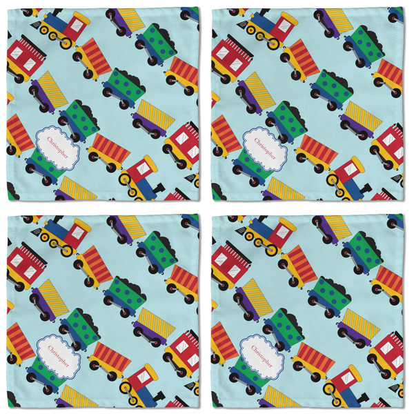Trains Cloth Napkins - Personalized Lunch (APPROVAL) Set of 4
