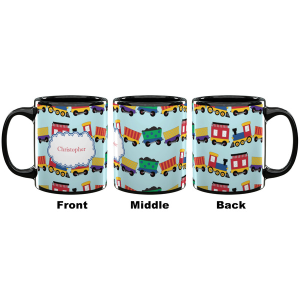 Trains Coffee Mug - 11 oz - Black APPROVAL