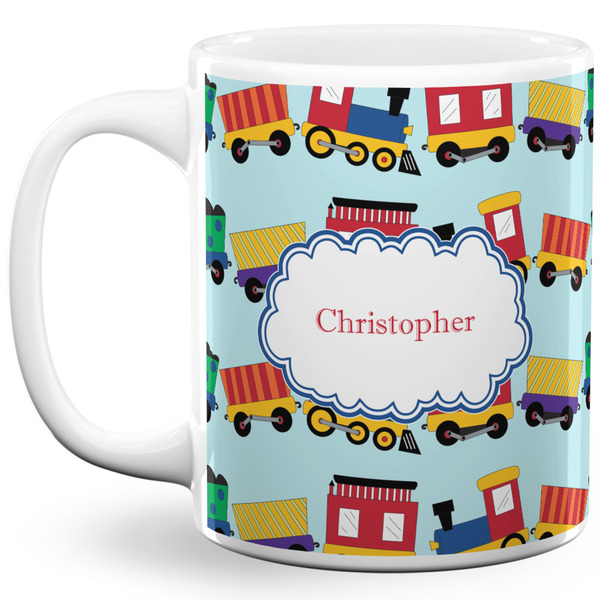 Custom Trains 11 Oz Coffee Mug - White (Personalized)