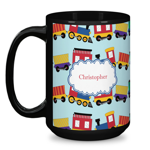 Trains Coffee Mug - 15 oz - Black