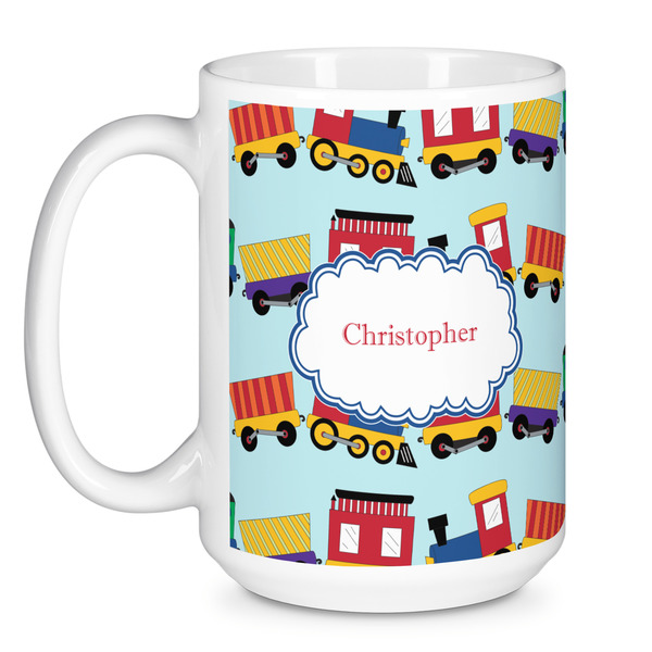 Trains Coffee Mug - 15 oz - White