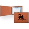 Trains Leatherette Certificate Holder - Front (Personalized)