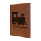 Trains Cognac Leatherette Journal - Main