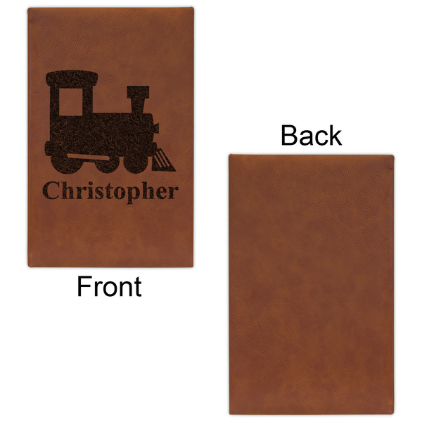 Trains Cognac Leatherette Journal - Single Sided - Apvl