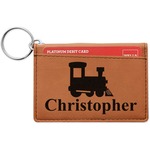 Trains Leatherette Keychain ID Holder (Personalized)