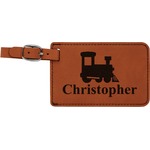 Trains Leatherette Luggage Tag (Personalized)