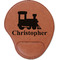 Trains Leatherette Mouse Pad with Wrist Support (Personalized)