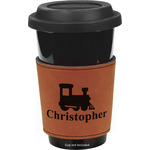 Trains Leatherette Cup Sleeve - Double Sided (Personalized)