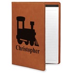 Trains Leatherette Portfolio with Notepad (Personalized)