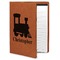Trains Cognac Leatherette Portfolios with Notepad - Large - Main
