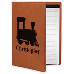 Trains Leatherette Portfolio with Notepad - Small - Single Sided (Personalized)