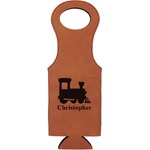 Trains Leatherette Wine Tote (Personalized)