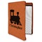 Trains Leatherette Zipper Portfolio with Notepad - Double Sided (Personalized)