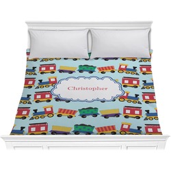 Trains Comforter - King (Personalized)